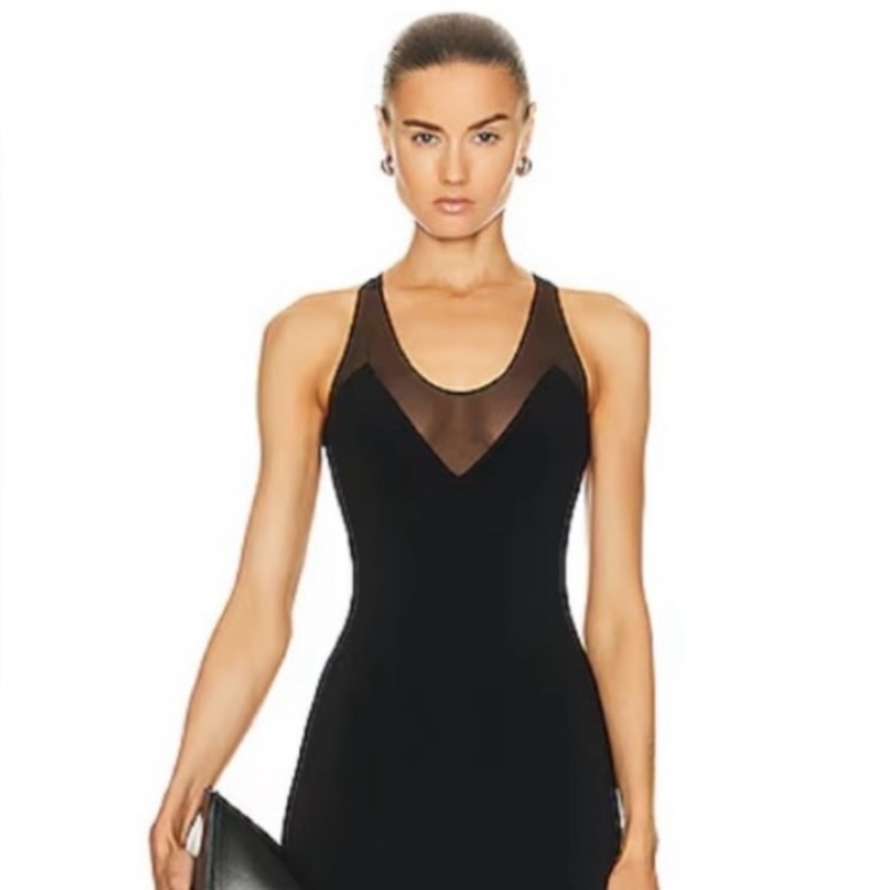NWT Norma Kamali Black Strapless Sheath Dress Cocktail